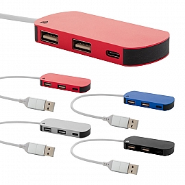 Porthub cu 2 porturi USB si un port USB tip C - AP864022